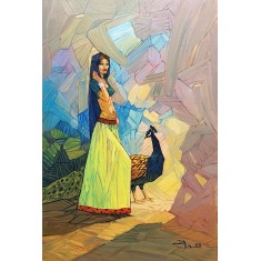 Tariq Mahmood, 20 x 30 Inch, Oil On Canvas, Figurative Painting, AC-TMD-027